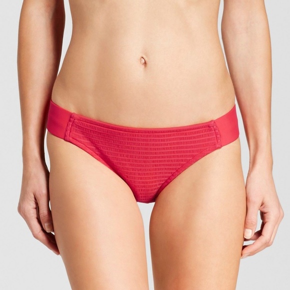 Mossimo Seersucker Cheeky Side Tab Bikini Bottom S - Picture 1 of 8